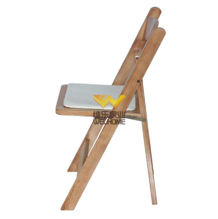High quality solid beech wood folding chair for rental